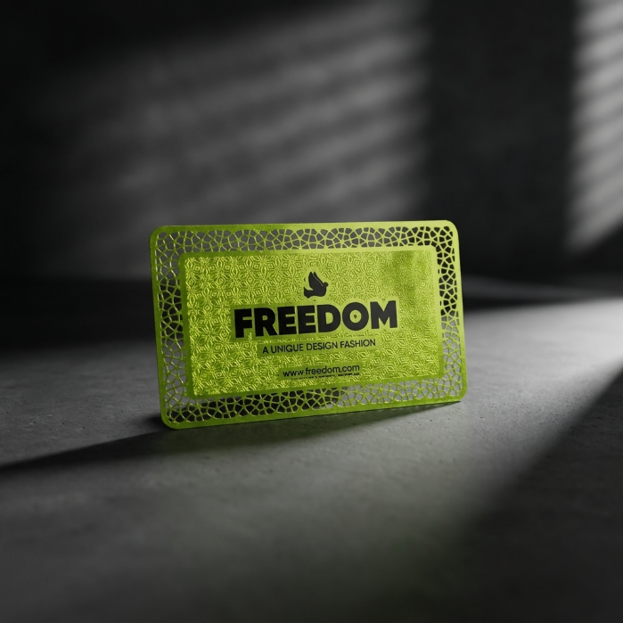 Florecent Metal Card